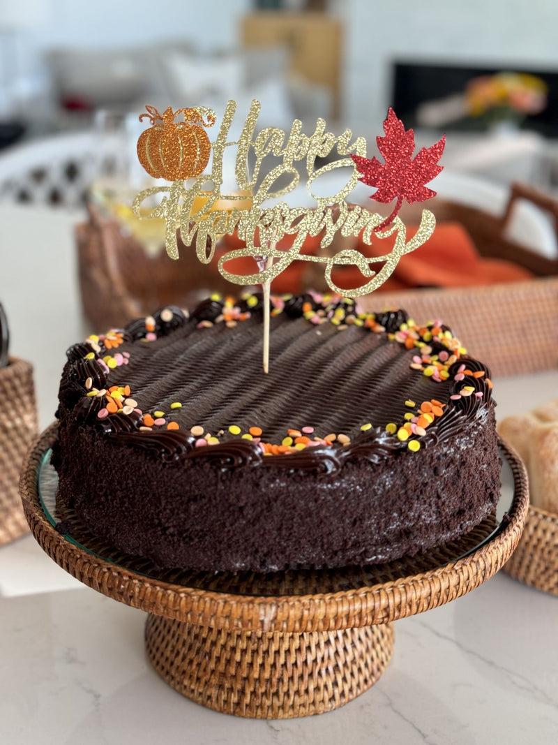 Kouboo La Jolla Rattan Cake Stand With Glass Top Honey-Brown