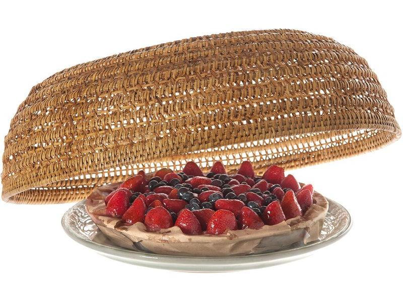 Kouboo La Jolla Rattan Food & Serving Plate Cover Honey Brown
