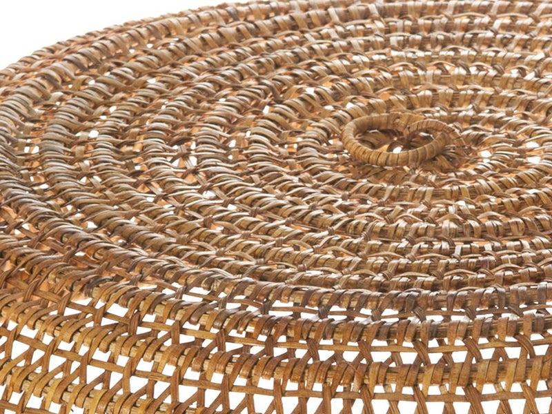 Kouboo La Jolla Rattan Food & Serving Plate Cover Honey Brown
