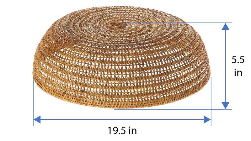 Kouboo La Jolla Rattan Food & Serving Plate Cover Honey Brown