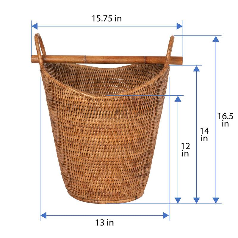 Kouboo La Jolla Rattan Free Standing Toilet Roll Holder Dispenser