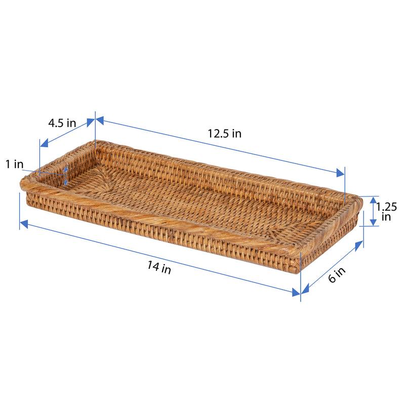 Kouboo La Jolla Rattan Perfume Vanity & Bathroom Counter Top Tray