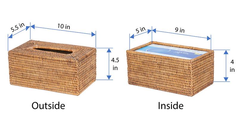 Kouboo La Jolla Rattan Rectangular Tissue Box Cover