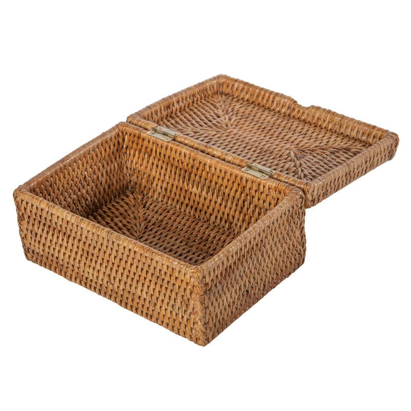 Kouboo La Jolla Rattan Storage Box For Wet Wipes Jewelery And More