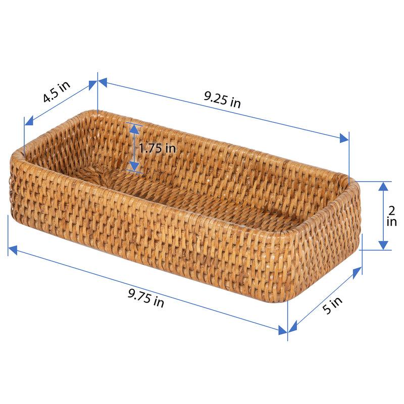 Kouboo La Jolla Rattan Vanity & Bathroom Counter Top Tray