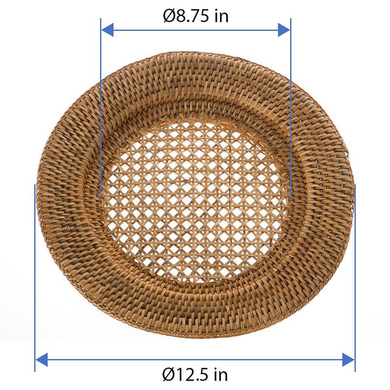 Kouboo La Jolla Round Rattan Charger Plate Set Of 2