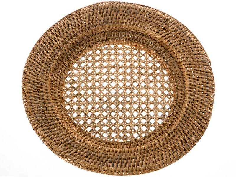 kouboo La Jolla Round Rattan Charger Plate Set of 2