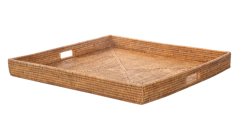 kouboo La Jolla Square Rattan Jumbo Sized Centerpiece and Ottoman Tray kouboo La Jolla Square Rattan Jumbo Sized Centerpiece and Ottoman Tray