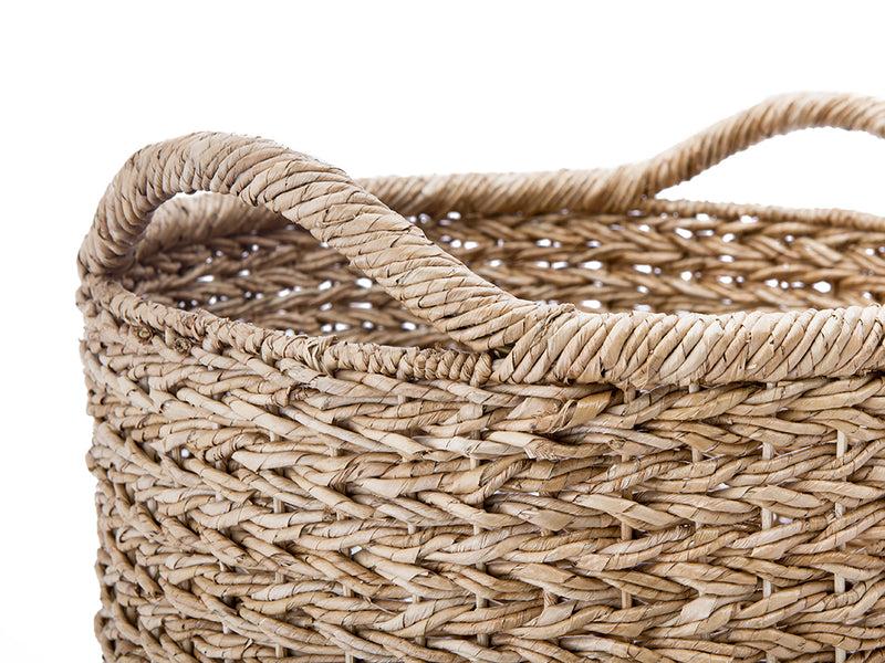 Kouboo Large Handwoven Decorative Storage Basket In Twisted Sea Grass