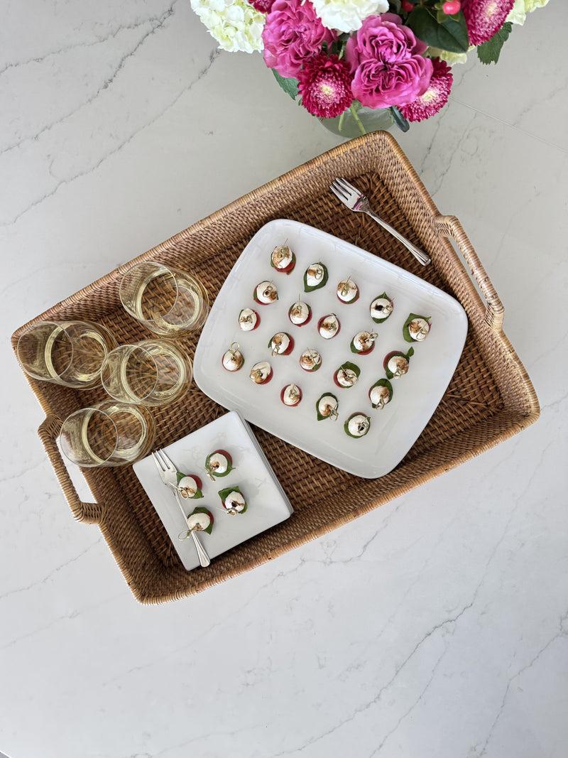 Kouboo Loma Rectangular Rattan High Wall Serving Tray