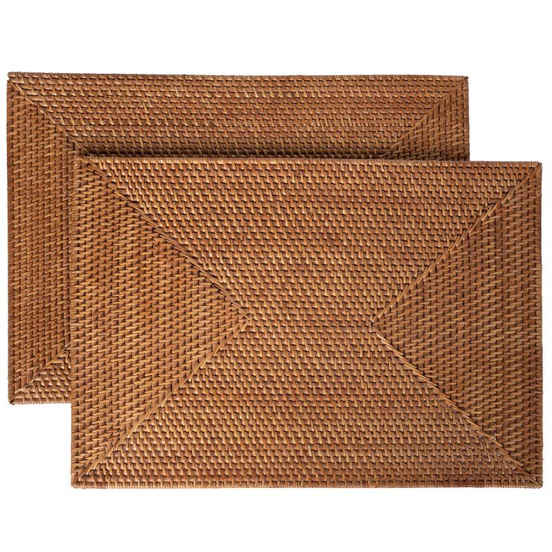 kouboo Loma Rectangular Rattan Placemat Set of 2 Pieces