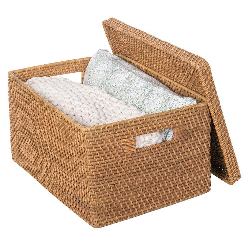 Kouboo Loma Rectangular Rattan Storage Box And Decorative Storage Basket