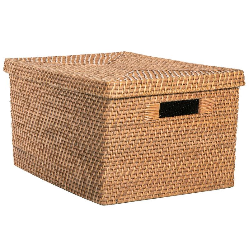 kouboo Loma Rectangular Rattan Storage Box and Decorative Storage Basket