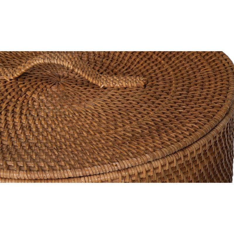Kouboo Loma Round Rattan Hamper And Laundry Basket With Removable Liner