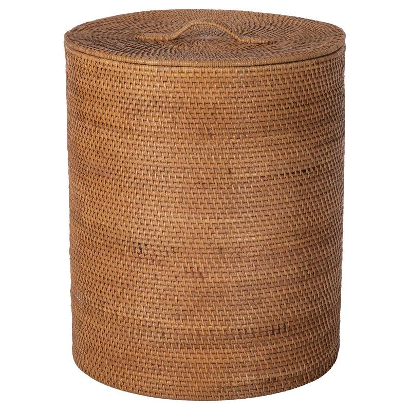 kouboo Loma Round Rattan Hamper and Laundry Basket with Removable Liner