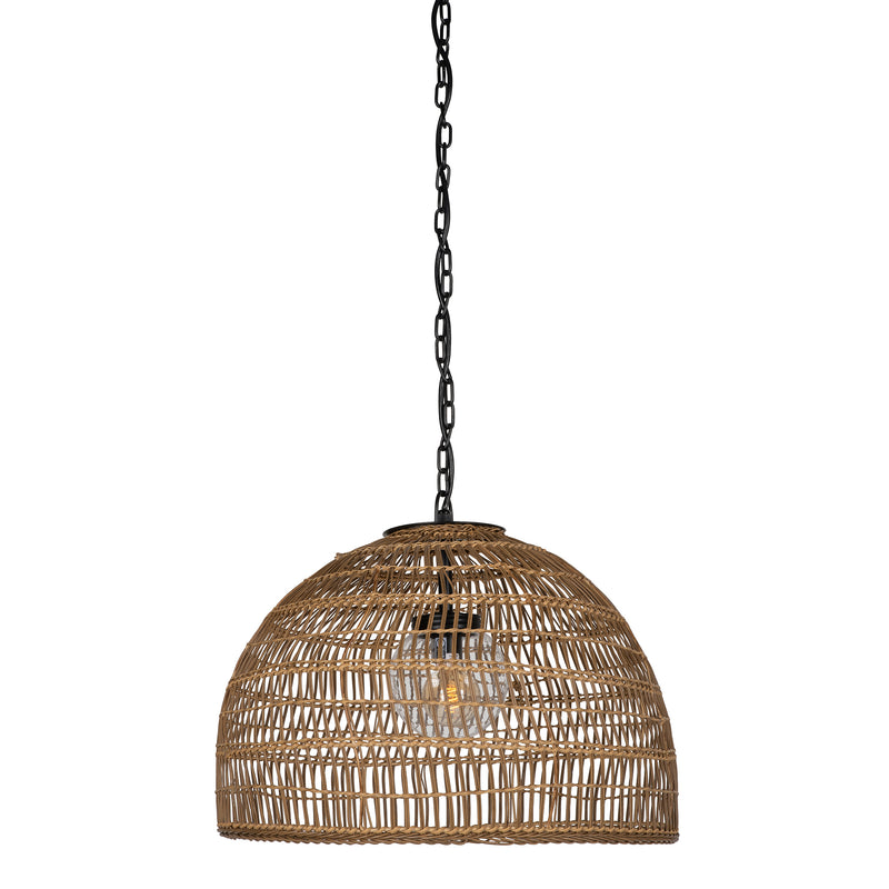 kouboo Luhu Open Weave All Weather Cane Rib Outdoor Dome Pendant Lamp kouboo Luhu Open Weave All Weather Cane Rib Outdoor Dome Pendant Lamp