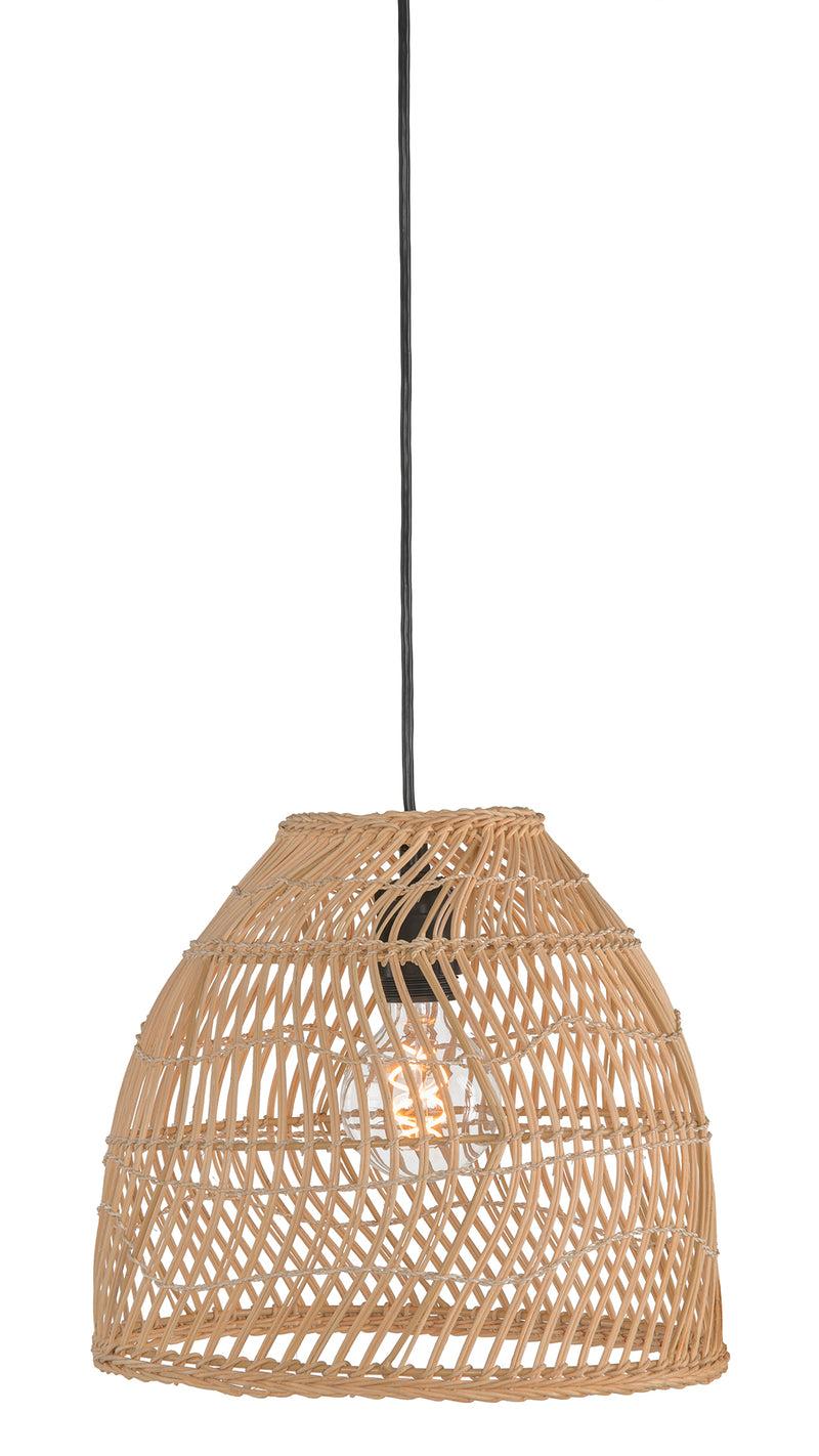 kouboo Luhu Open Weave Cane Rib Mini Bell Pendant Lamp Natural Small kouboo Luhu Open Weave Cane Rib Mini Bell Pendant Lamp Natural Small