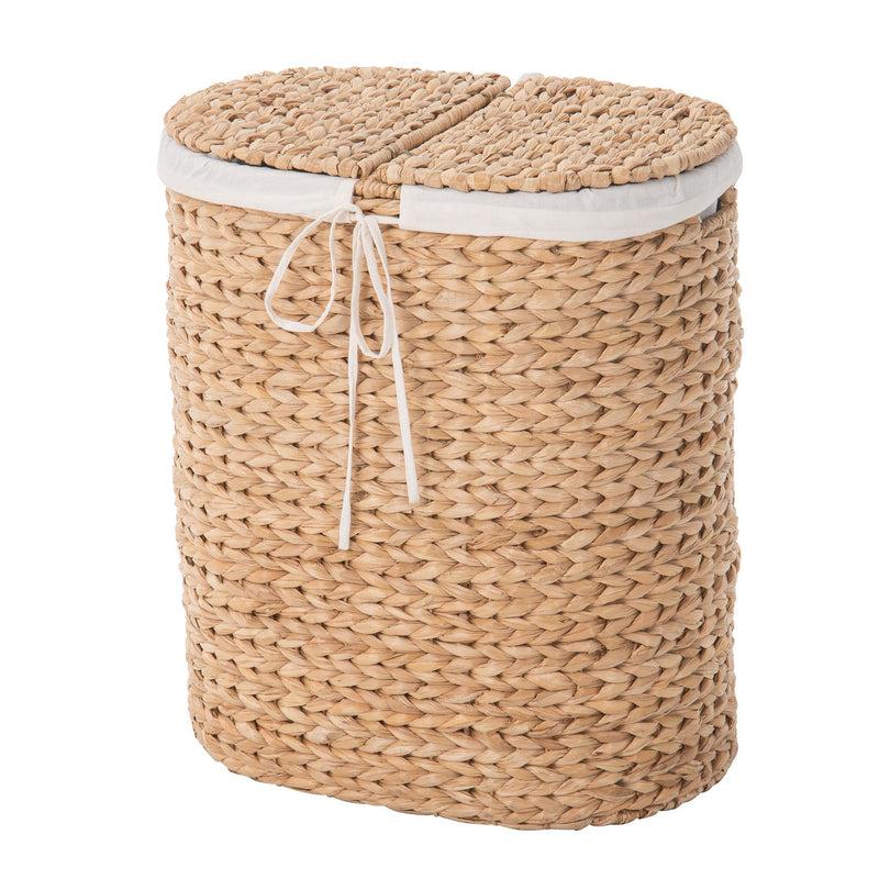 kouboo Oval Seagrass Laundry Sorter Hamper w/Liner Natural