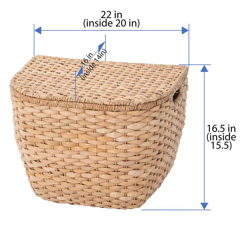 Kouboo Oval Seagrass Wall Trunk Storage Basket With Lid Natural