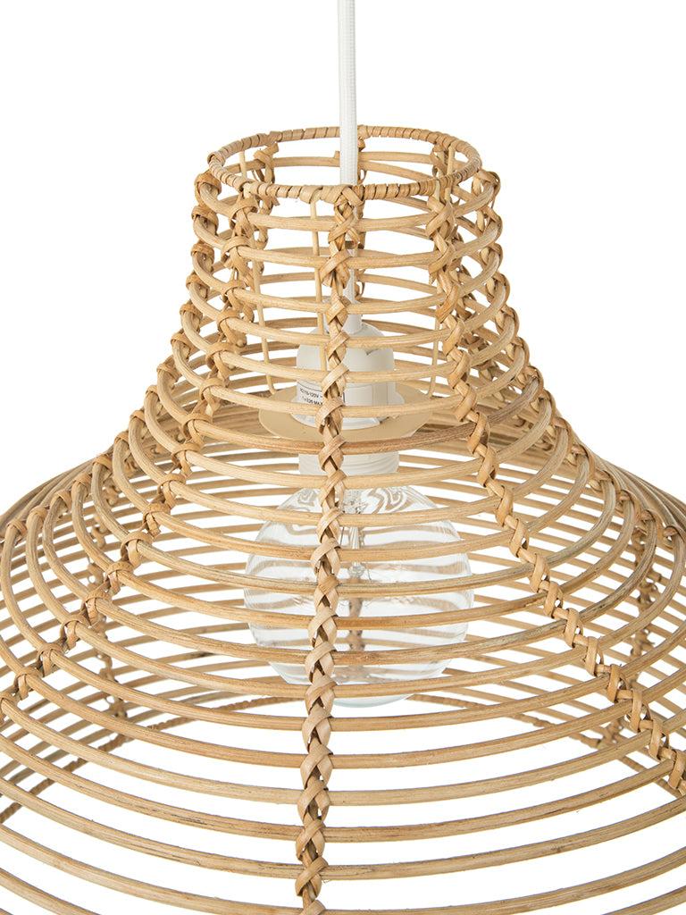 Kouboo Palau Continuous Weave Wicker Dome Lamp Natural Large