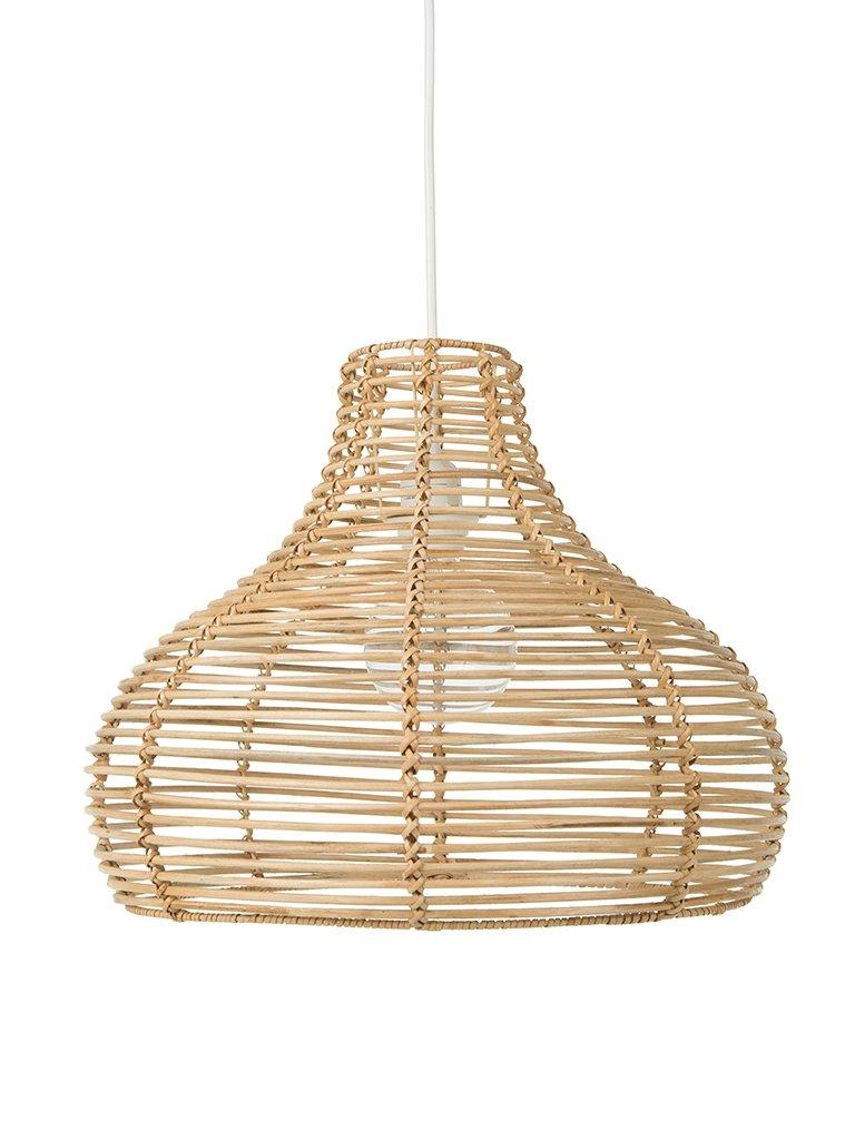 kouboo Palau Continuous Weave Wicker Dome Lamp Natural Large