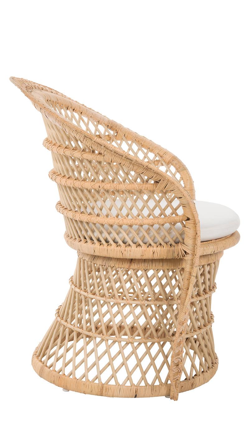 Kouboo Peacock Rattan Dining Armchair Or Lounge Chair Natural