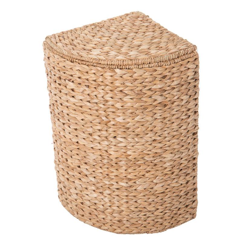 kouboo Pie Shaped Sea Grass Corner Hamper w/Liner Natural