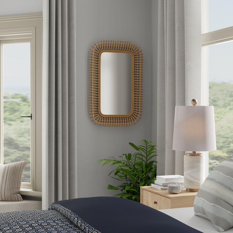 Kouboo Rattan Coiled Rectangular Wall Mirror Natural