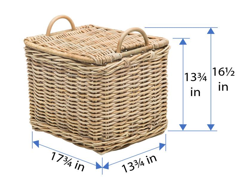 Kouboo Rattan Core Rectangular Storage Basket With Lid Natural
