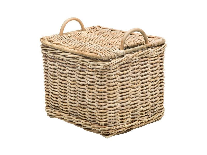kouboo Rattan Core Rectangular Storage Basket with Lid Natural kouboo Rattan Core Rectangular Storage Basket with Lid Natural
