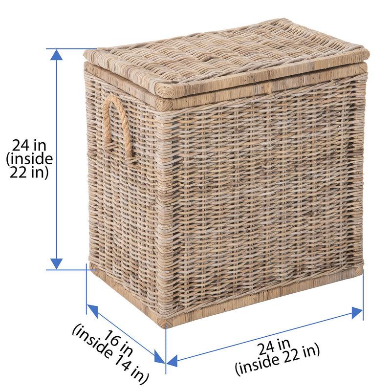 Kouboo Rattan Kobo Decorative Storage Trunk With Lid Tall Size