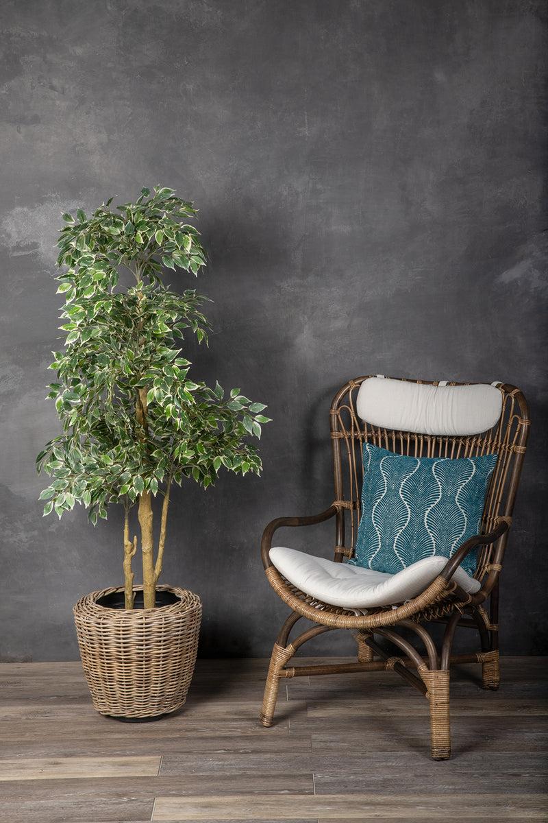 Kouboo Rattan Kobo Indoor & Outdoor Jar Planter Basket With Plastic Pot