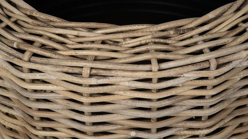 Kouboo Rattan Kobo Indoor & Outdoor Jar Planter Basket With Plastic Pot