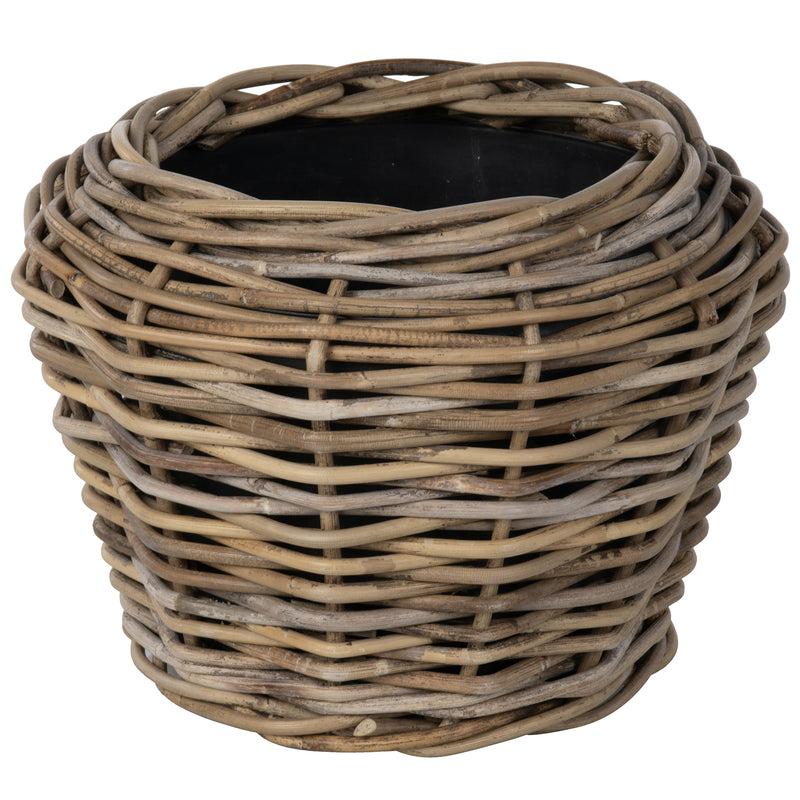 kouboo Rattan Kobo Indoor & Outdoor Planter Basket with Plastic Pot kouboo Rattan Kobo Indoor & Outdoor Planter Basket with Plastic Pot