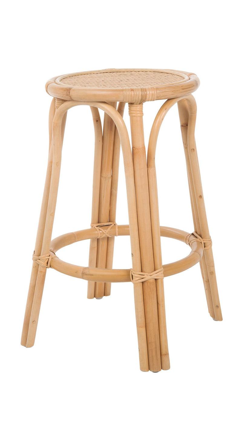 kouboo Rattan Lattice Backless Counter Stool Natural