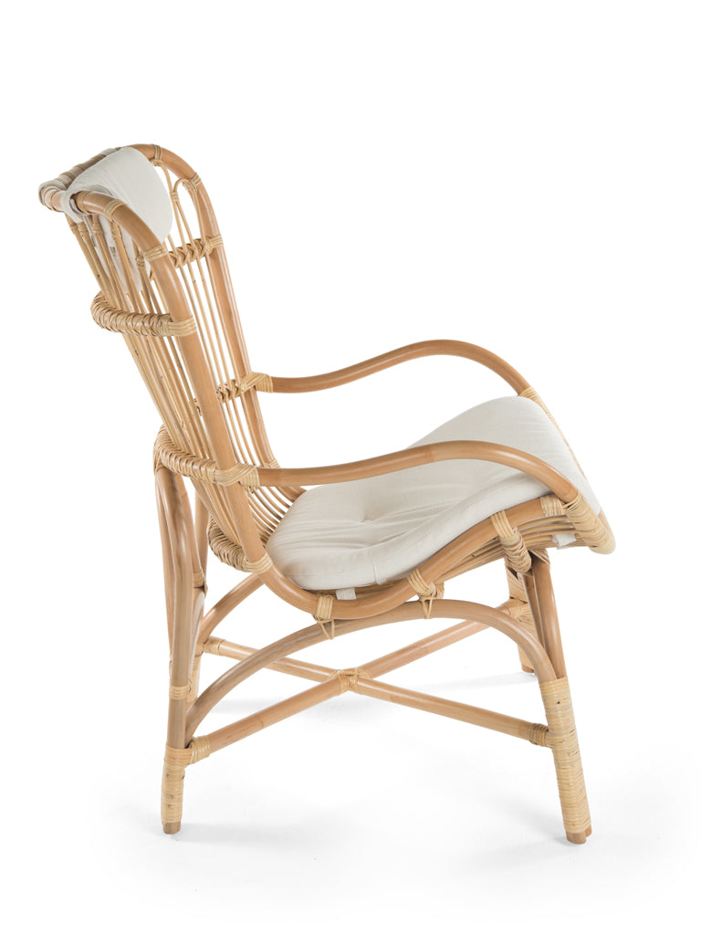 Kouboo Rattan Loop Lounge Chair With Seat And Head Cushion