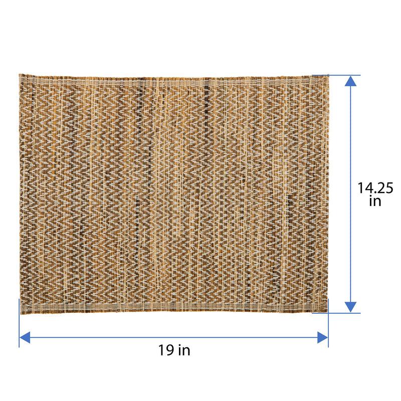 Kouboo Rectangular 19 In. X 14.25 In. Water Hyacinth Placesmats (Set Of 4) Brown Tones