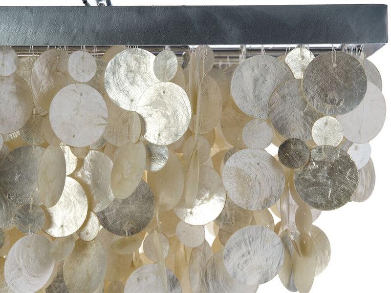 Kouboo Rectangular Capiz Seashell Rain Drop Pendant Lamp