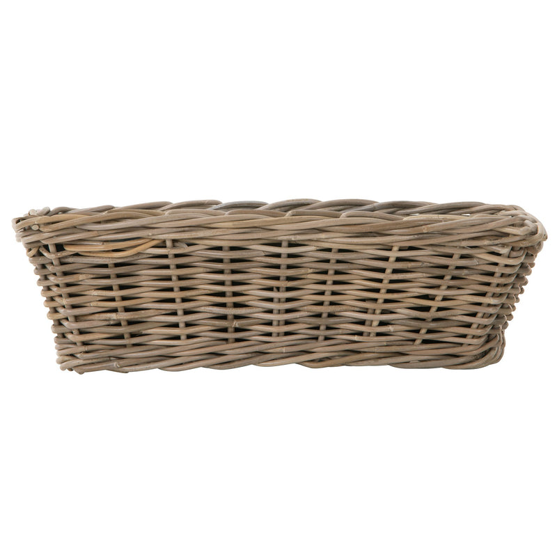 Kouboo Rectangular Kobo Rattan Indoor And Outdoor Planter Basket - 2.5 Gallon Capacity Plastic Pot Liner