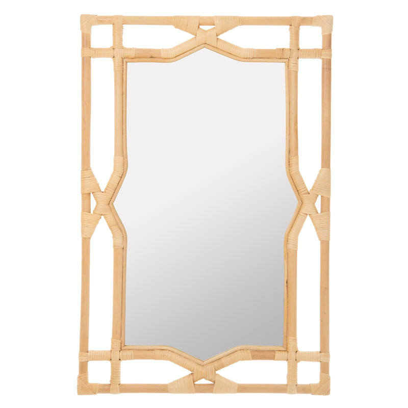 kouboo Rectangular Rattan Decorative Chippendale Wall Mirror