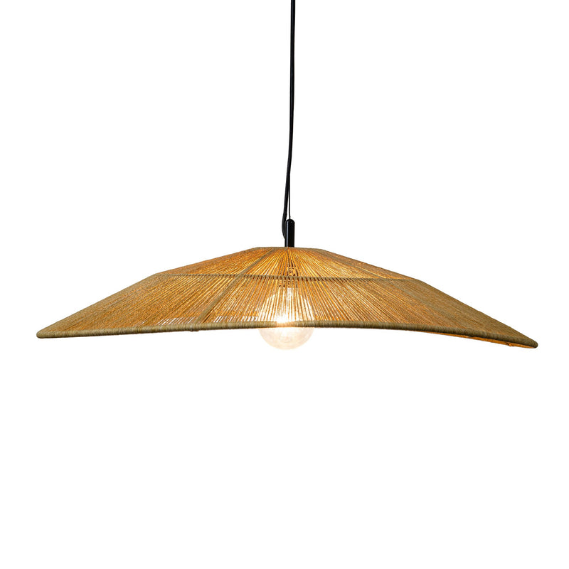 Kouboo Round Open Weave 31 In. Pringle Pendant Lamp In Paper Rope Natural