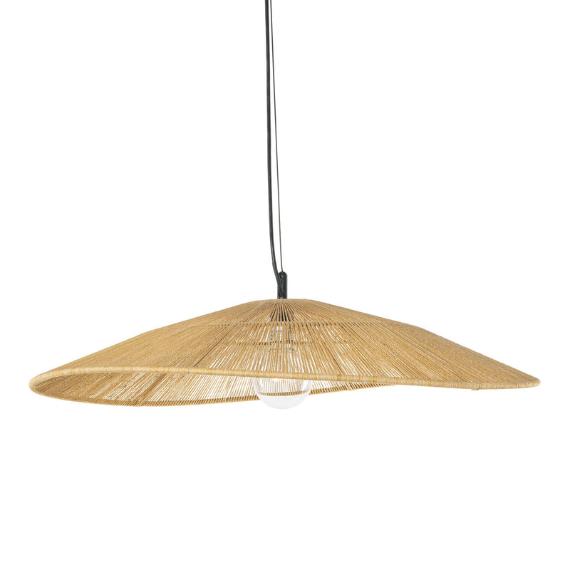 kouboo Round Open Weave 31 in. Pringle Pendant Lamp in Paper Rope Natural