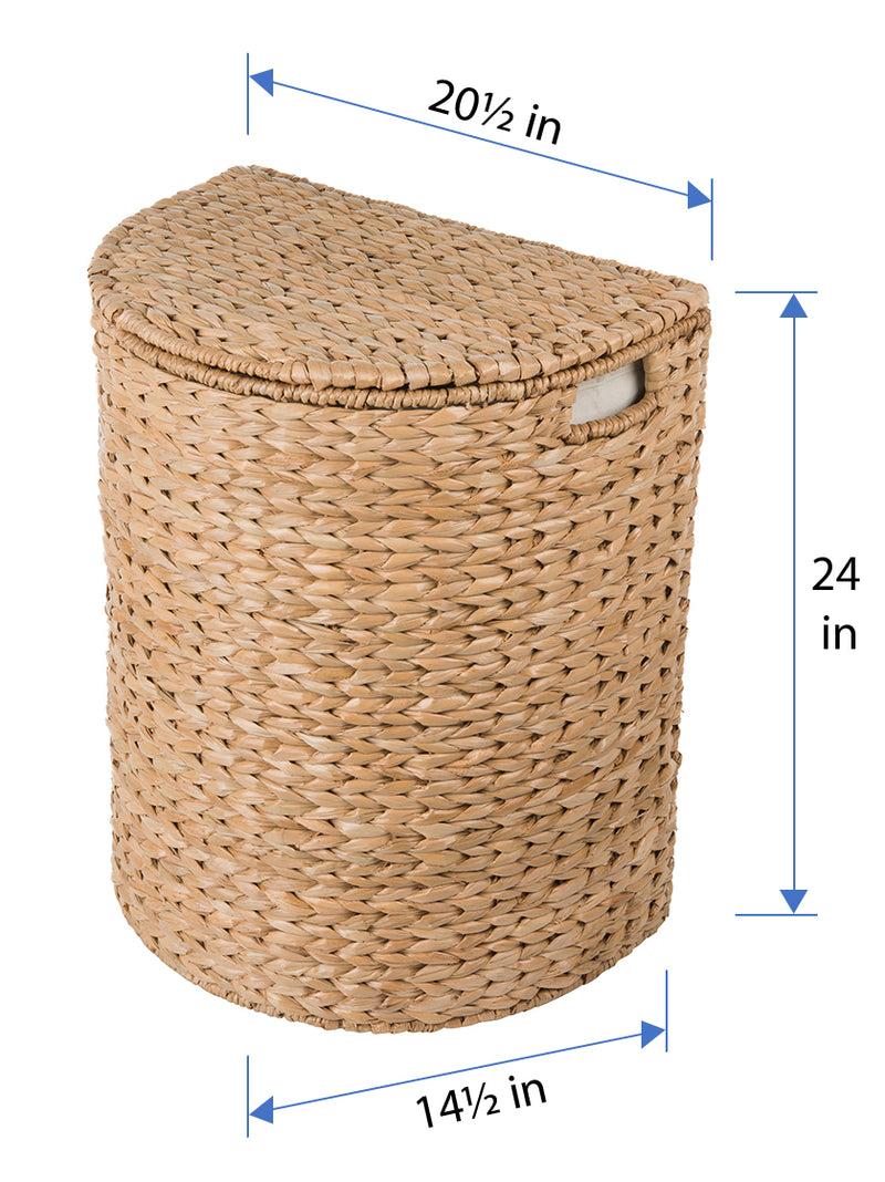 Kouboo Sea Grass Half Moon Hamper And Laundry Basket With Removable Liner Natural Color