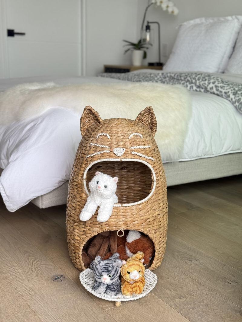 Kouboo Seagrass Cat Toy Storage Basket Natural Color
