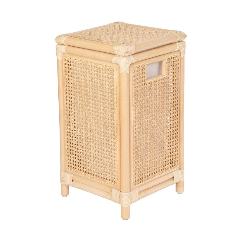 kouboo Square Rattan Cane Clothes Hamper and Laundry Basket with Remvoable Liner & Lid 1 Load