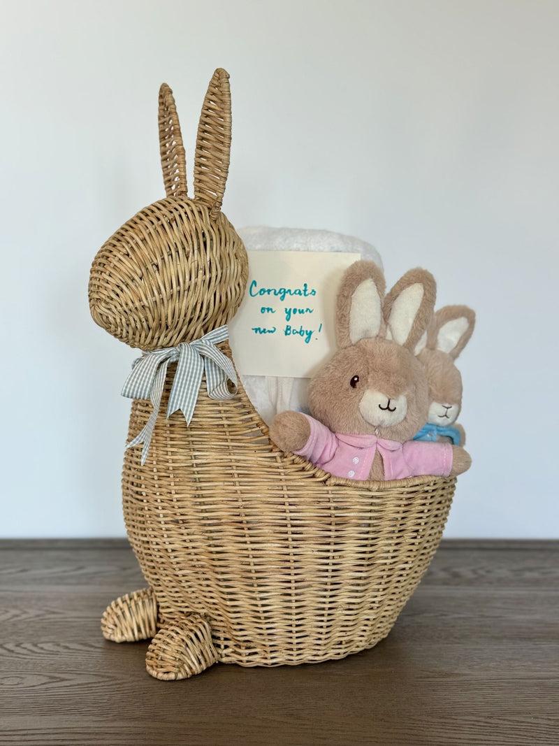 Kouboo Wicker Bunny Decorative Storage And Toy Basket Natural