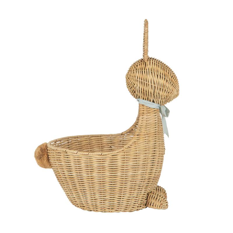 Kouboo Wicker Bunny Decorative Storage And Toy Basket Natural