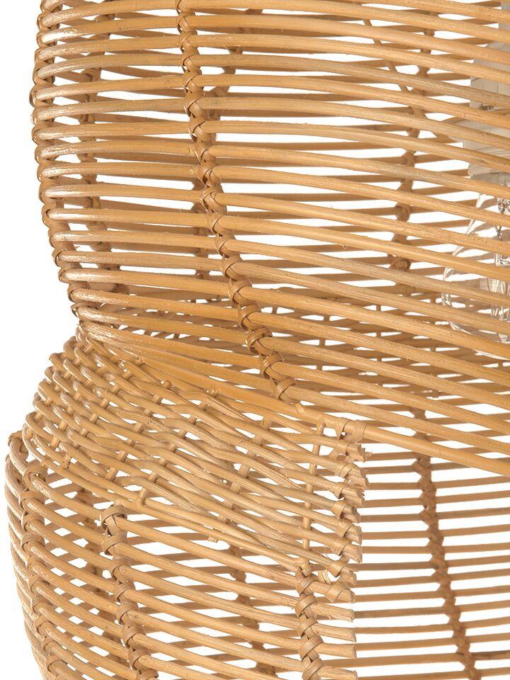 Kouboo Wicker Coiled Shell Pendant Lamp Handwoven Diameter 17.5 X 16.5 X 27 Inch Natural Brown