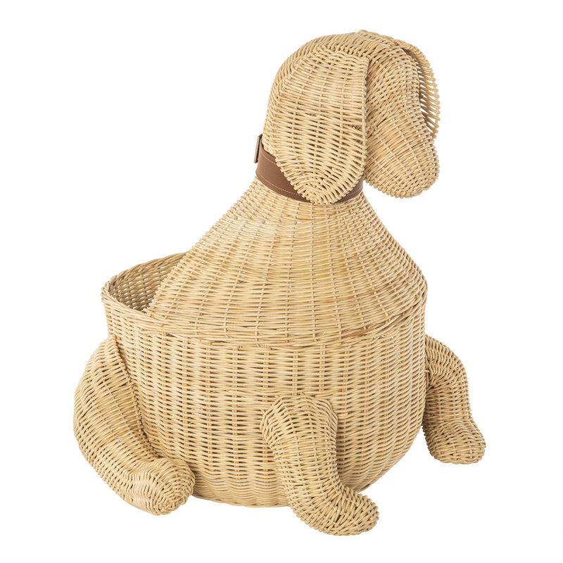 kouboo Wicker Dog Decorative Storage and Toy Basket Natural