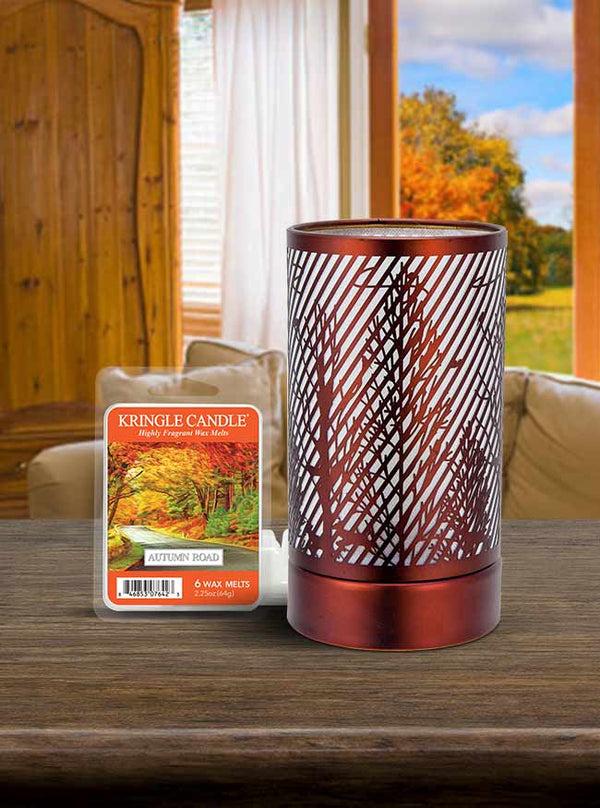 Kringle Candle 7" Touch Lamp Wax Melts Warmer-Metal Ravine Table Decor